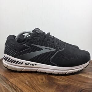Brooks Beast 20 Mens Black And White Size 11 2E Wide Running Shoes 1103272E051